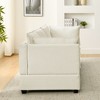 GDFStudio Bray Linen Upholstered 4 Seat 140" U-Sectional Sofa with Ottomans - 4 of 4