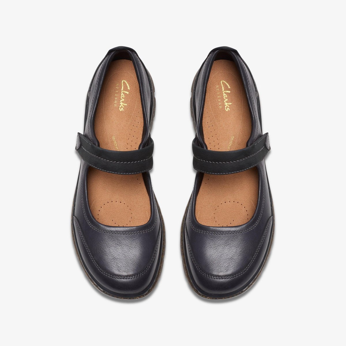 Обувь Clarks Womens Orlene Jane Black Leather Shoes 8 Medium — фото 6