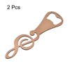 Unique Bargains Metal Music Note Flat Beer Soda Bottle Opener for Home Bar 2 Pcs - 3 of 4