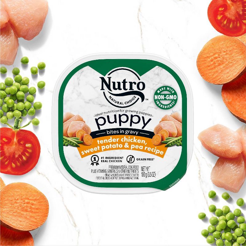 Nutro Grain Free Bites In Gravy Puppy Wet Dog Food Tender Chicken, Sweet Potato &#38; Pea Recipe - 3.5oz, 5 of 13