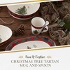 Spode Christmas Tree Mug & Spoon Set, 14 Oz Porcelain Mug for Coffee, Tea, Milk, Hot Cocoa - Festive Gift Box - Dishwasher & Microwave Safe - (Tartan) - 2 of 4