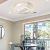 Modern Ceiling Fan With Light Flush Mount Reversible 6 Speeds Vaneless Fan Dining Room Lighting Furniture - 2 of 4