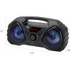 GPX Bluetooth Boombox with LED Lights and FM Radio, BB200B - 4 of 4