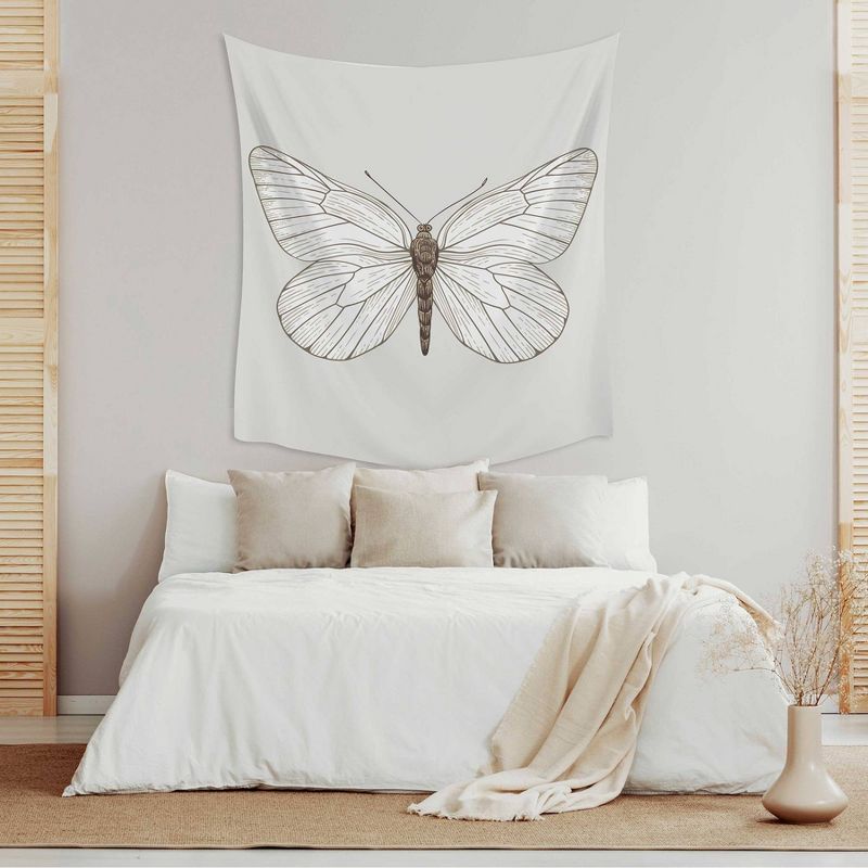 White Butterfly Tapestry - RoomMates, 3 of 4