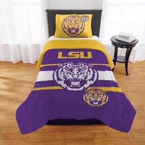 Sweet Home Collection NCAA LSU Tigers Comforter & Pillow Sham Set - 1 of 3