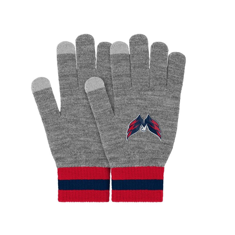 NHL Washington Capitals Gray Big Logo Glove, 3 of 5