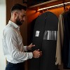 Mber 5-Pack 47" Garment Bags For Travel, Slim Zipper Suit Bag Travel, Garment Bags For Hanging Clothes with Clear Card Slot, Black - 3 of 4