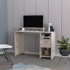 NicBex Home Office Desk 17.04" L Modern Writing Desk with 2 Open Storage Shelves, 1 Drawer and Wooden Desktop for Office, Study, Living Room - 2 of 4
