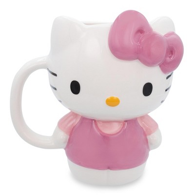 Silver Buffalo Sanrio Hello Kitty 3d Sculpted Ceramic Mug | Holds 20 ...