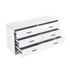 6 Drawer Dresser, Wooden Chest of Drawers Storage Organizer Dressers for Bedroom Storage Cabinet for Living Room Hallway White - 2 of 4