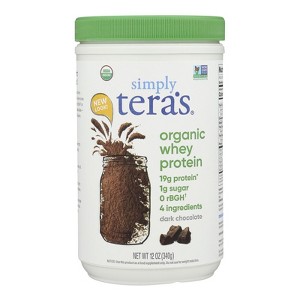 Teras Whey Protein Powder Whey Organic Fair Trade Certified Dark Chocolate Cocoa 12 oz - 1 of 3