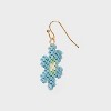 Woven Beaded Flower Drop Earrings - Universal Thread™ - 3 of 3