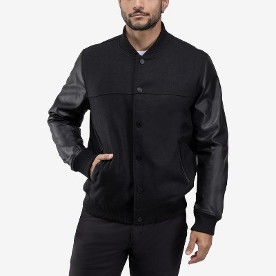 X RAY Men's Wool Varsity Bomber Jacket