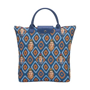 Signare USA Frida Kahlo Icon Blue Foldaway Grocery Bag - 1 of 4