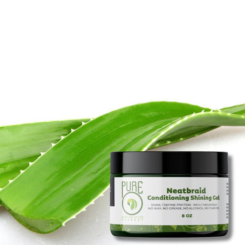 PureO Natural Neatbraid Conditioning Shining Hair Gel - 8oz, 5 of 7