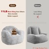 Bean Bag Chair, 51" Comfy Beanbag Chairs for Adults & Kids w/ High-Density Foam Filler, Sofa Chair w/ Armrests, Soft Plush Lounge Floor Chair - 4 of 4