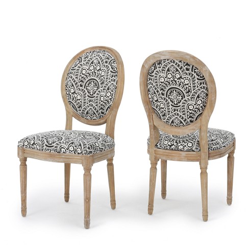 Set Of 2 Phinnaeus Dining Chair Black White Christopher Knight Home Target