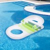 Pool Central 59" Green Transparent Inflatable Pool Lounger with Cup Holders - 2 of 4