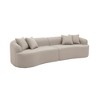 Resenkos Curved Modular Sectional Sofa, Lamb's Wool Fabric in Minimalist Design, No Assembly Required, - 4 of 4