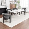 SEYNAR Modern Glam PU Leather Upholstered Dining Chair, Open-Back Accent Chair Set of 4 - 2 of 4