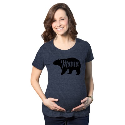 Maternity Mama Bear Funny Pregnancy T shirt Novelty Gift for Mom Mothers Day - Crazy Dog Maternity T Shirt