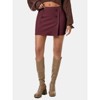 EXLURA Womens Button Bodycon Mini Skirt Sexy Night Club High Waist Elastic Y2K Fall Winter Plaid Skirts - 2 of 4