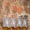 Slickblue Grey Metal Coat Rack, 4 Hook Wall Organizer, Modern, Wall-Mount, 15"x5"x2" - 2 of 3