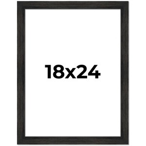 PosterPalooza | 18x24 Wide Barnwood Picture Frame, UV Acrylic, 6 Finishes - Grey, Brown, White, and Black - 1 of 4