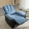 Recliner With Heat And Vibrating Massage,Corduroy Riser Recliner Chairs,Comfy Padded Overstuffed Recliner Chairs For Elderly-Cuddlewood - 2 of 4
