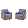 Outdoor Swivel Rocker Patio Chairs Thickened Cushions Swivel Chairs for Porch - 3 of 4