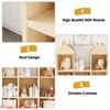Nursery Toy Storage Organizer 8-Cubby Kids Bookshelf Natural Bookcase Toddlers Playhouse Cabinet Shelf for Boys Girls Wooden Cubby Storage Toy Shelf - 3 of 4