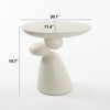 MAYEERTY Modern End Table, Fiberglass Side Table with Decoration, for Living Room, Bedroom, Guestroom - 2 of 4