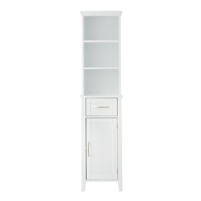 Newport Adjustable White Wooden Linen Storage Cabinet