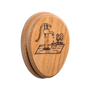 Lehman's Oak Wood Towel Holder - Decorative Wooden Towel Hook for Kitchen or Bath, Amish Farmhouse Tradition - 1 of 3