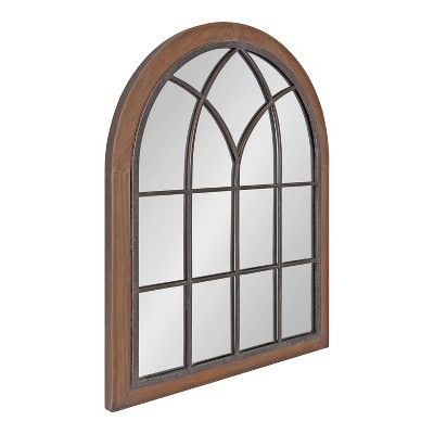 22" x 28" Nola Arch Wall Mirror Brown - Kate & Laurel All Things Decor