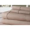 Hastings Home King Size Brushed Microfiber 4 Piece Bed Sheet and Linen Set with Stain Resistant Fitted and Flat Sheets - Taupe - 2 of 3