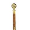Design Toscano Empress Collection: Fluted Brass Sphere Solid Hardwood Walking Stick - 2 of 4