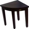 DecoTeak 16" SnazzyCorner DT160 Wide Teak Wood Shower Bench or Stool : Microfiber, Machine Washable, Non-Slip Backing - 2 of 4
