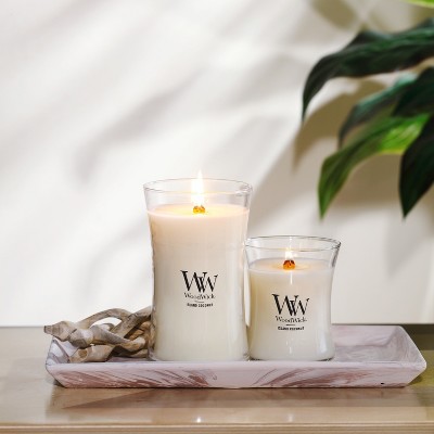 Large White Teak Soy Scented Jar Candle