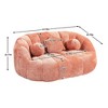 CAVINAS Chenille Bean Bag Chair for Adults and Kids,Lazy Floor Sofa Chair with Foam,Cozy Lounge Chair for Living Room - 3 of 4