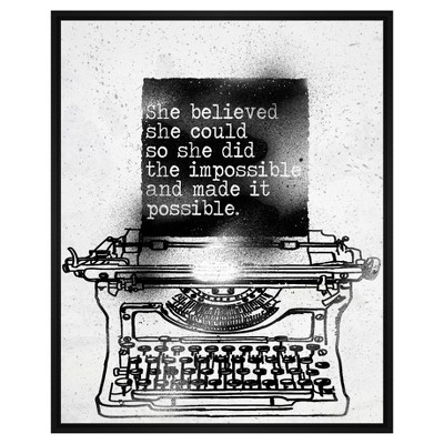 21.75" x 17.75" She Believed She Could Single Picture Frame Brown - PTM Images