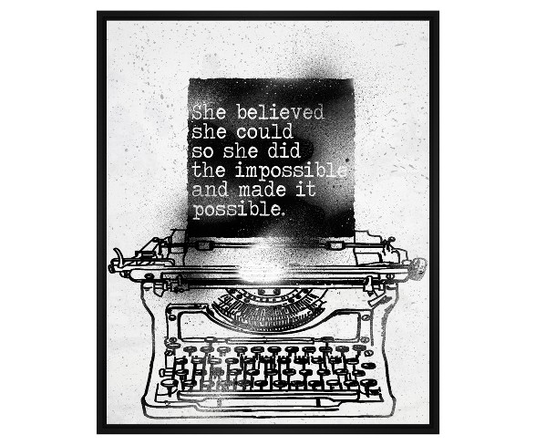 She Believed She Could 17.75X21.75 Wall Art