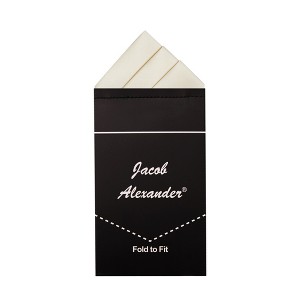 Jacob Alexander Men’s Pre-Folded Satin Pocket Square – Triangles - 1 of 1