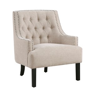 NicBex Polyester Accent Chair,Upholstered Living Room Chairs with Tufted Backrest and Wood Legs,Modern Armchair,Accent Chairs for Living Room - 1 of 4
