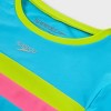 Speedo Girls' Striped Long Sleeve Rash Guard Swim Shirt - Blue - 3 of 3