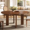 Lantine Solid Wood Round Dining Table, 47.24" Dinner Table for 4-6 People, Farmhouse Kitchen Furniture for Dining Room, Family Gathering - 2 of 4