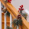 Ornativity Pine and Berries Garland -Pine Needles, Pinecone and Berry Rustic Xmas Holiday Decor 6 Ft 4 Pack - 3 of 4