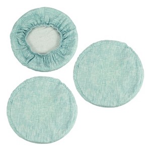 Unique Bargains Round Washable Elastic Bar Stool Cover for Dia 12"-14" Chairs 3 Pcs - 1 of 4