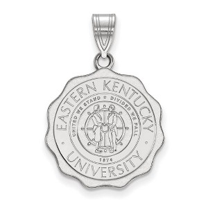 Black Bow Jewelry Sterling Silver Eastern Kentucky Colonels NCAA Large Pendant - 1 of 3