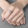Slickblue Trendy Polished Stainless Steel Ring with Round Clear CZ - Minimalist Women's Accessory, Size 5-10 - 2 of 4